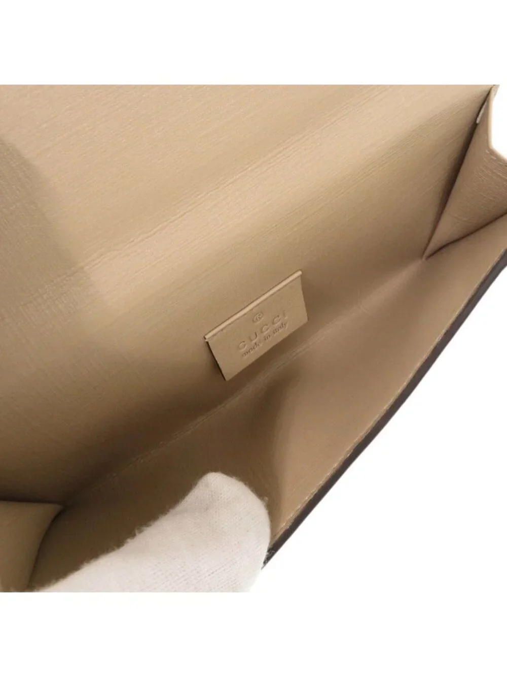 ★SOLD★ Gucci Nice GG Supreme Leather Beige Wallet - Picture 5 of 10
